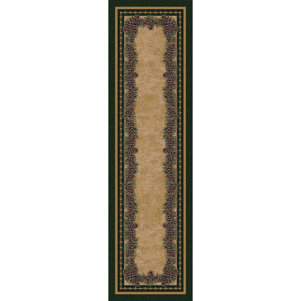 Pine Peak - Green-CabinRugs Southwestern Rugs Wildlife Rugs Lodge Rugs Aztec RugsSouthwest Rugs