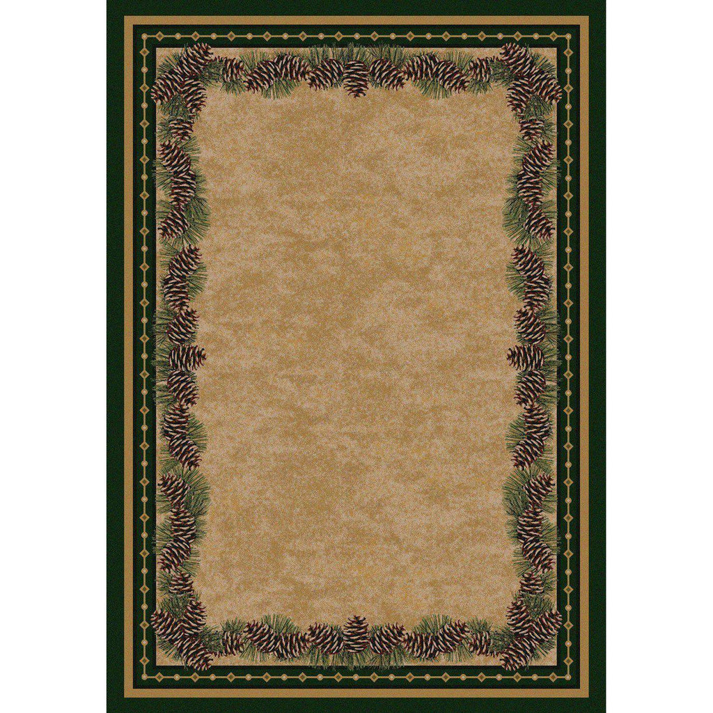 Pine Peak - Green-CabinRugs Southwestern Rugs Wildlife Rugs Lodge Rugs Aztec RugsSouthwest Rugs