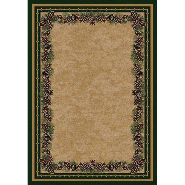 Pine Peak - Green-CabinRugs Southwestern Rugs Wildlife Rugs Lodge Rugs Aztec RugsSouthwest Rugs