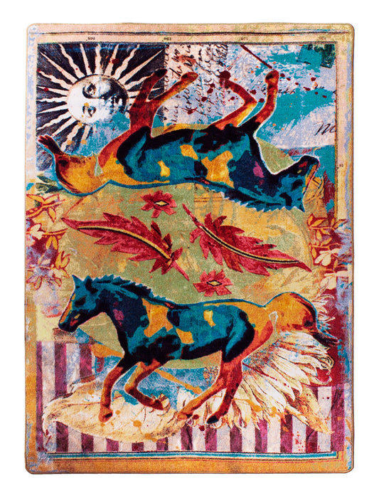 Ruiz Galloping Horses | Teal