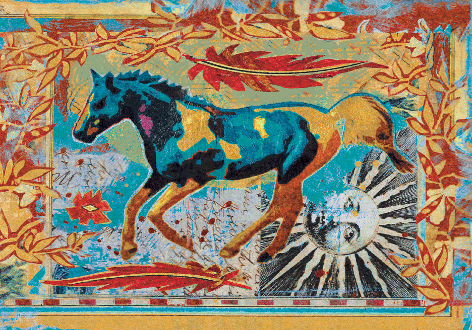 Ruiz Galloping Horses | Teal