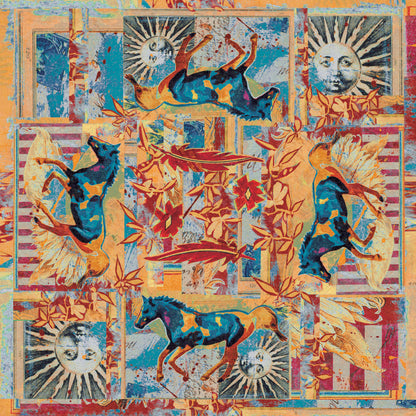 Ruiz Galloping Horses | Teal