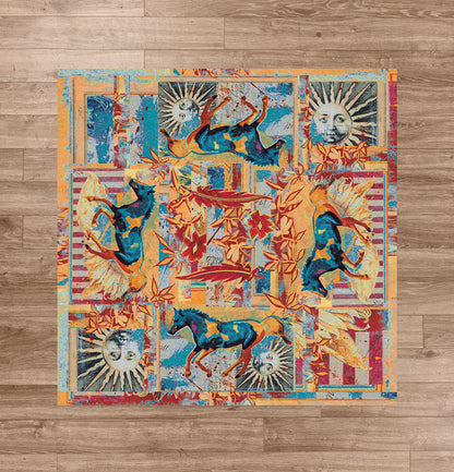 Ruiz Galloping Horses | Teal