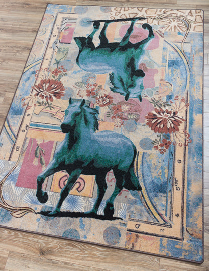 Ruiz Blue Horse | Teal