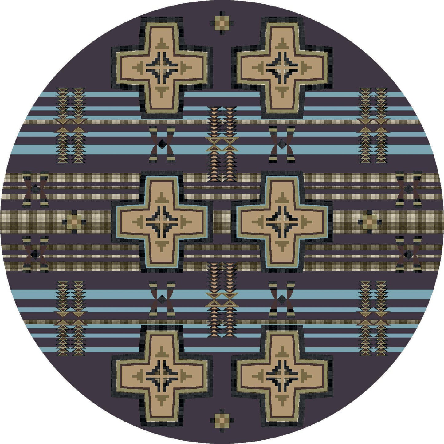 Rio Grande - Night Sky-CabinRugs Southwestern Rugs Wildlife Rugs Lodge Rugs Aztec RugsSouthwest Rugs