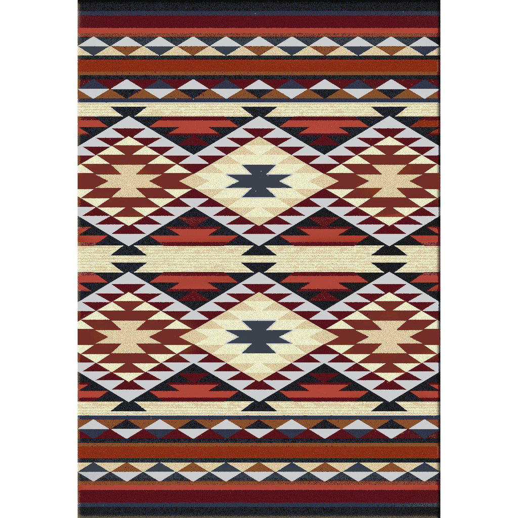 Rio Grande - Rust-CabinRugs Southwestern Rugs Wildlife Rugs Lodge Rugs Aztec RugsSouthwest Rugs