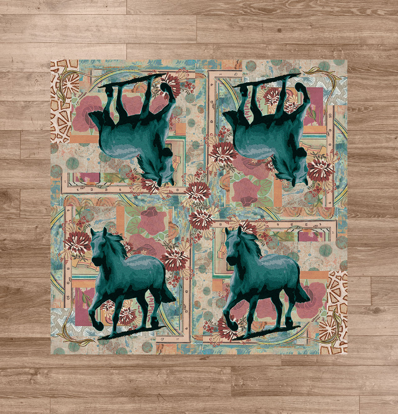 Ruiz Blue Horse | Teal