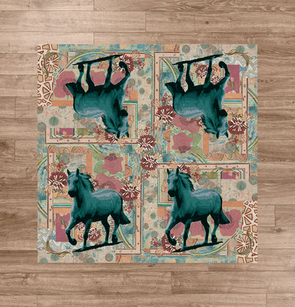Ruiz Blue Horse | Teal