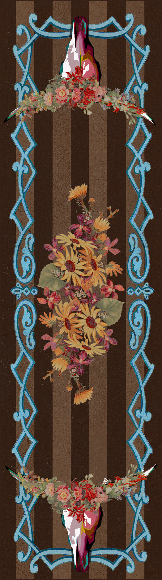 Ruiz Floral Longhorn | Chocolate