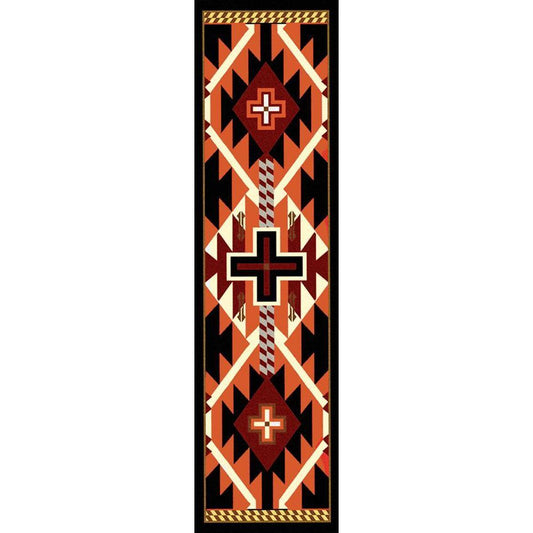 Rustic Crucifix - Black-CabinRugs Southwestern Rugs Wildlife Rugs Lodge Rugs Aztec RugsSouthwest Rugs