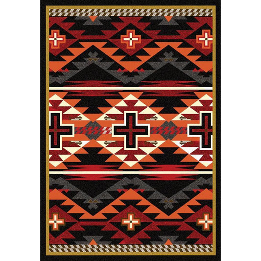 Rustic Crucifix - Black-CabinRugs Southwestern Rugs Wildlife Rugs Lodge Rugs Aztec RugsSouthwest Rugs