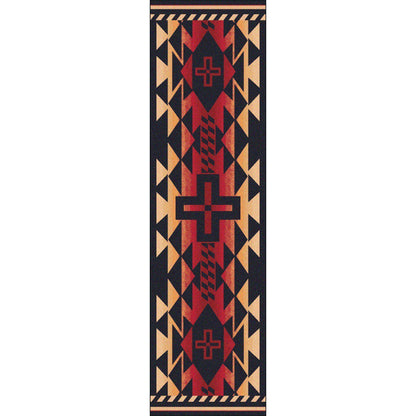 Rustic Crucifix - Burnt Red-CabinRugs Southwestern Rugs Wildlife Rugs Lodge Rugs Aztec RugsSouthwest Rugs