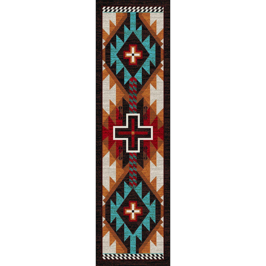 Rustic Crucifix - Electric-CabinRugs Southwestern Rugs Wildlife Rugs Lodge Rugs Aztec RugsSouthwest Rugs