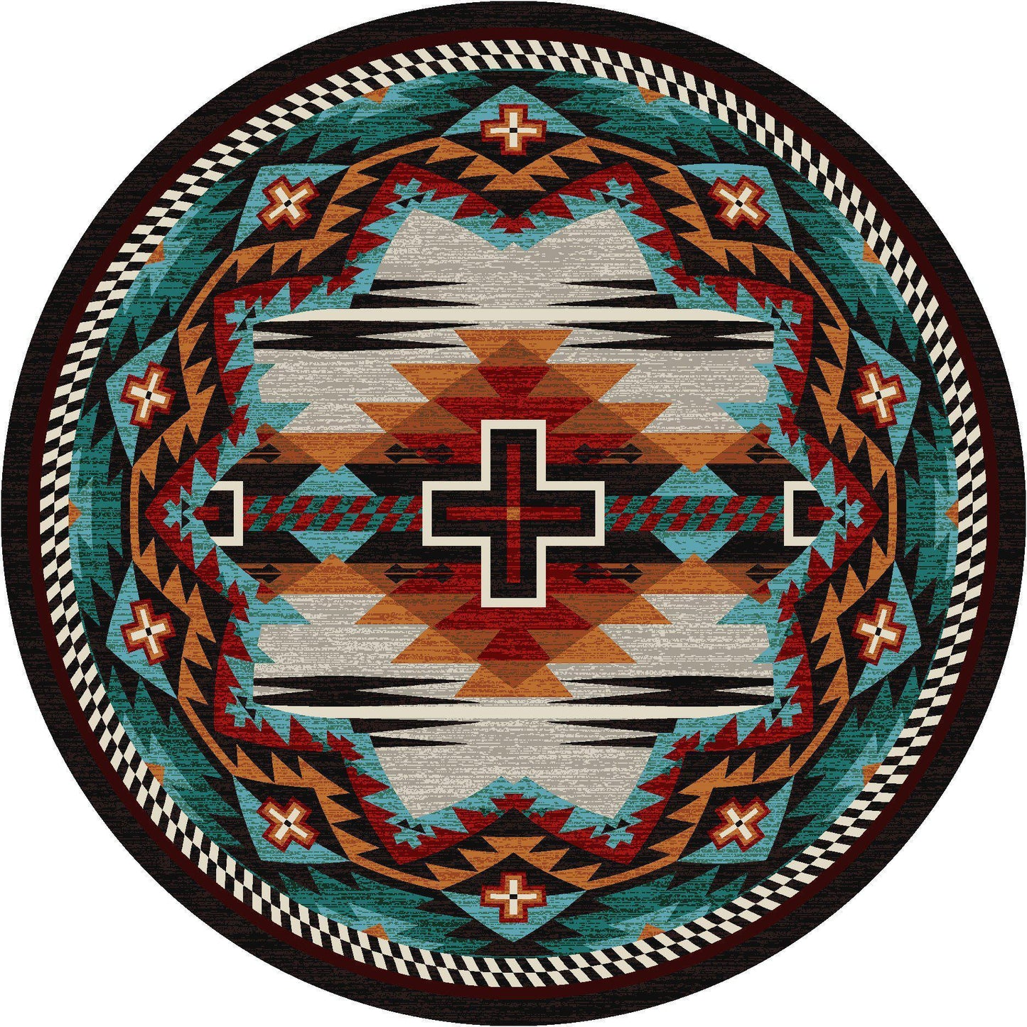 Rustic Crucifix - Electric-CabinRugs Southwestern Rugs Wildlife Rugs Lodge Rugs Aztec RugsSouthwest Rugs