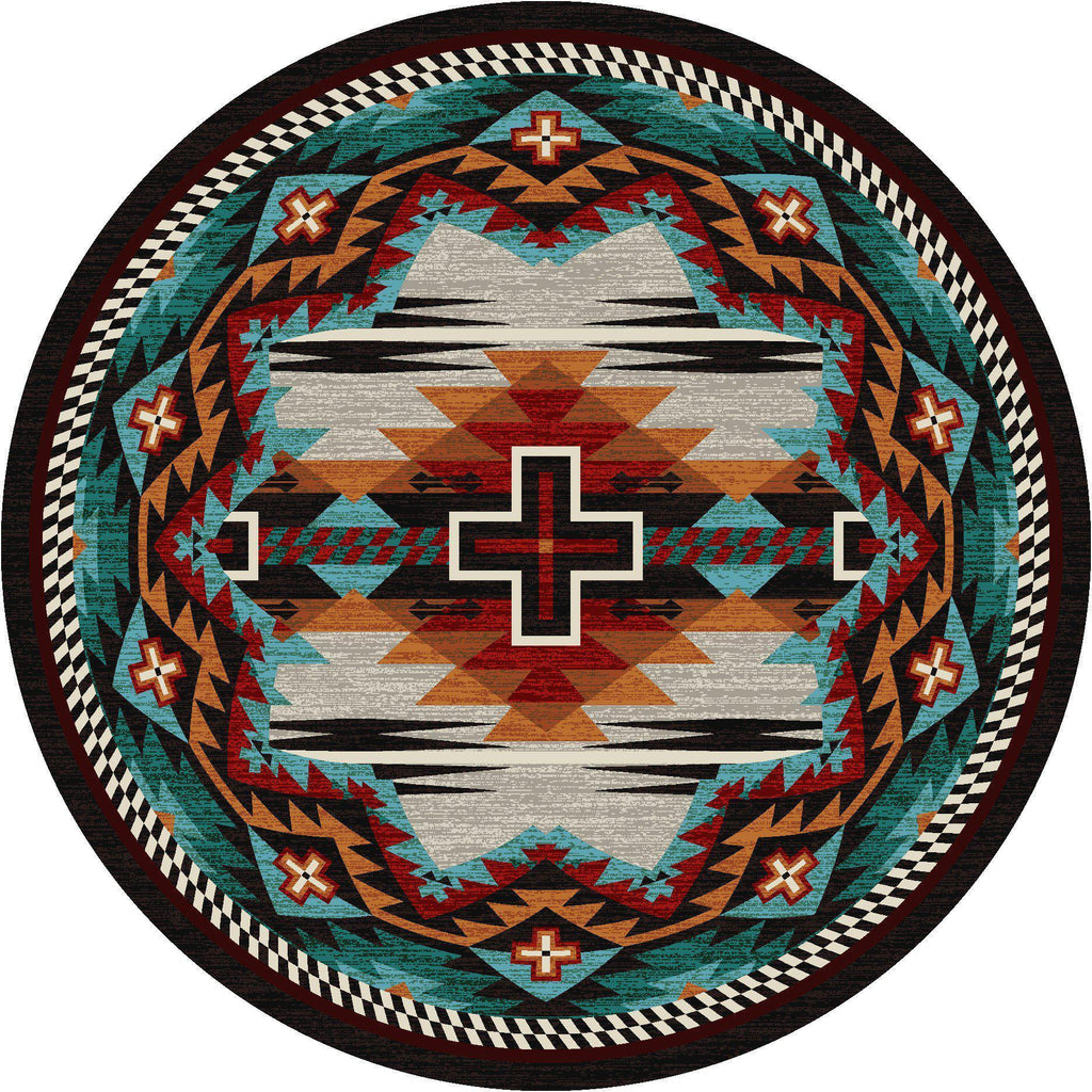 Rustic Crucifix - Electric-CabinRugs Southwestern Rugs Wildlife Rugs Lodge Rugs Aztec RugsSouthwest Rugs