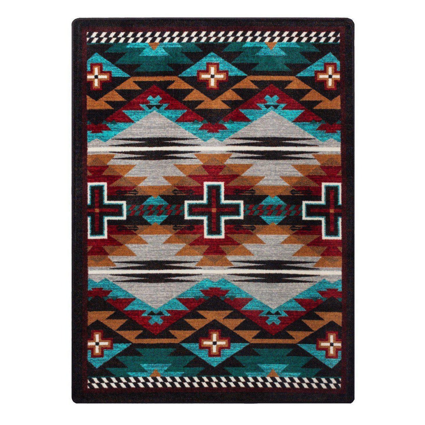 Rustic Crucifix - Electric-CabinRugs Southwestern Rugs Wildlife Rugs Lodge Rugs Aztec RugsSouthwest Rugs
