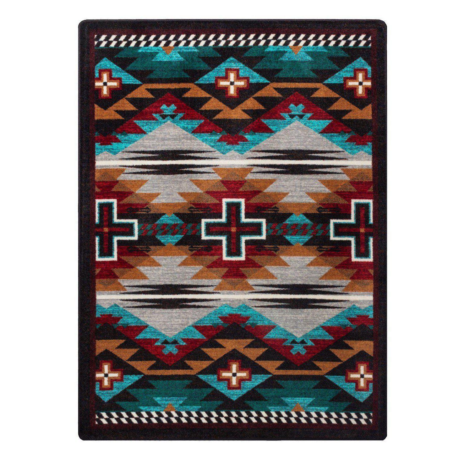 Rustic Crucifix - Electric-CabinRugs Southwestern Rugs Wildlife Rugs Lodge Rugs Aztec RugsSouthwest Rugs