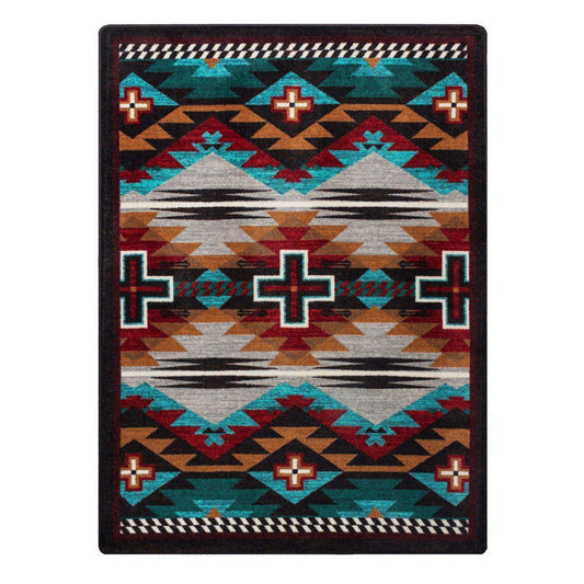 Rustic Crucifix - Electric-CabinRugs Southwestern Rugs Wildlife Rugs Lodge Rugs Aztec RugsSouthwest Rugs