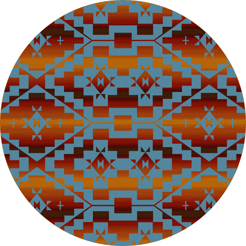 Sacred Trail - Red Burst - Cabin Rugs