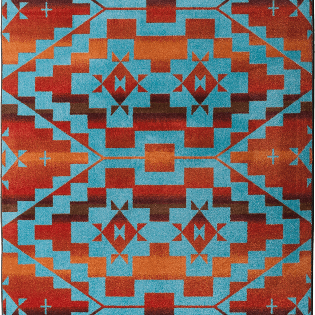 Sacred Trail - Red Burst - Cabin Rugs