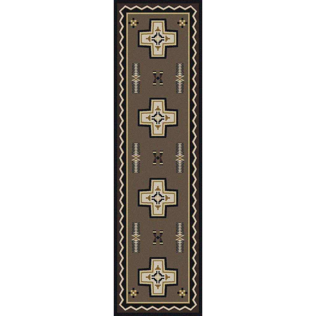 Saint Kateri - Taupe-CabinRugs Southwestern Rugs Wildlife Rugs Lodge Rugs Aztec RugsSouthwest Rugs
