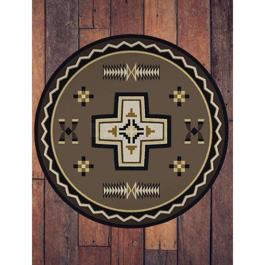 Saint Kateri - Taupe-CabinRugs Southwestern Rugs Wildlife Rugs Lodge Rugs Aztec RugsSouthwest Rugs