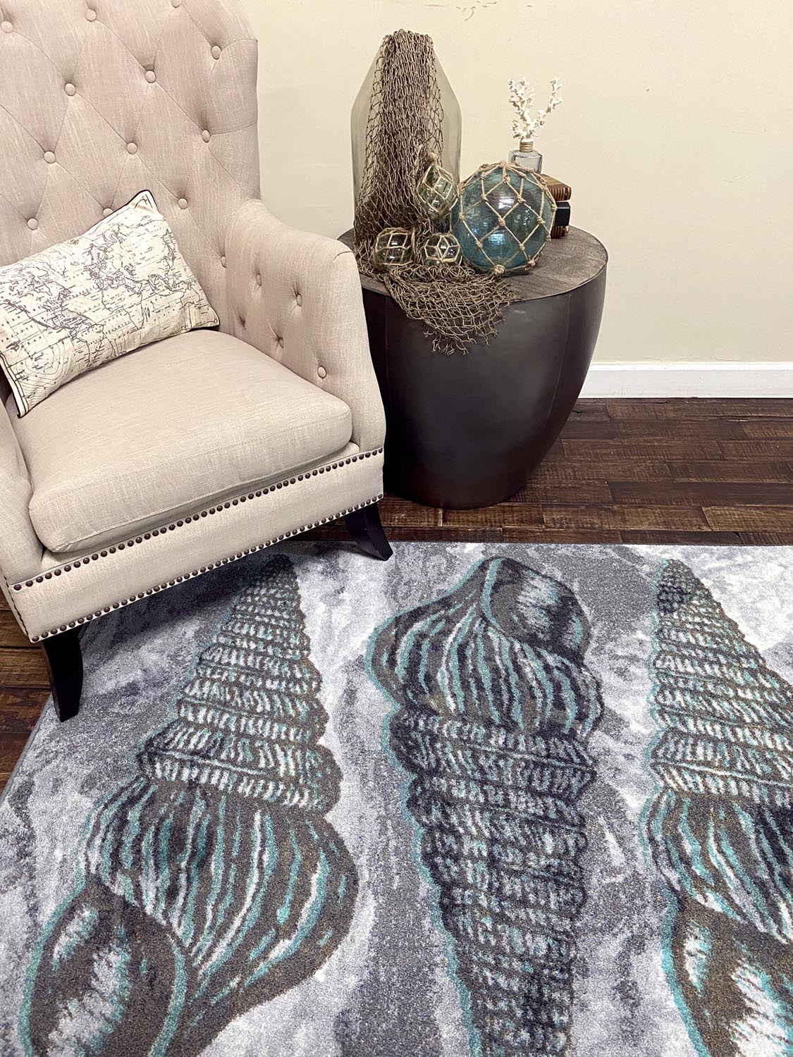 Sally Sold | Gray and Aqua