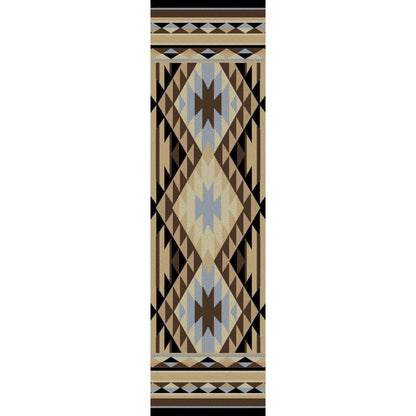 Sand Storm - Blue-CabinRugs Southwestern Rugs Wildlife Rugs Lodge Rugs Aztec RugsSouthwest Rugs