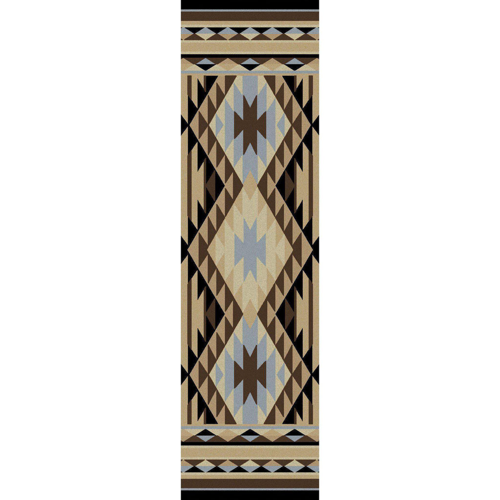 Sand Storm - Blue-CabinRugs Southwestern Rugs Wildlife Rugs Lodge Rugs Aztec RugsSouthwest Rugs