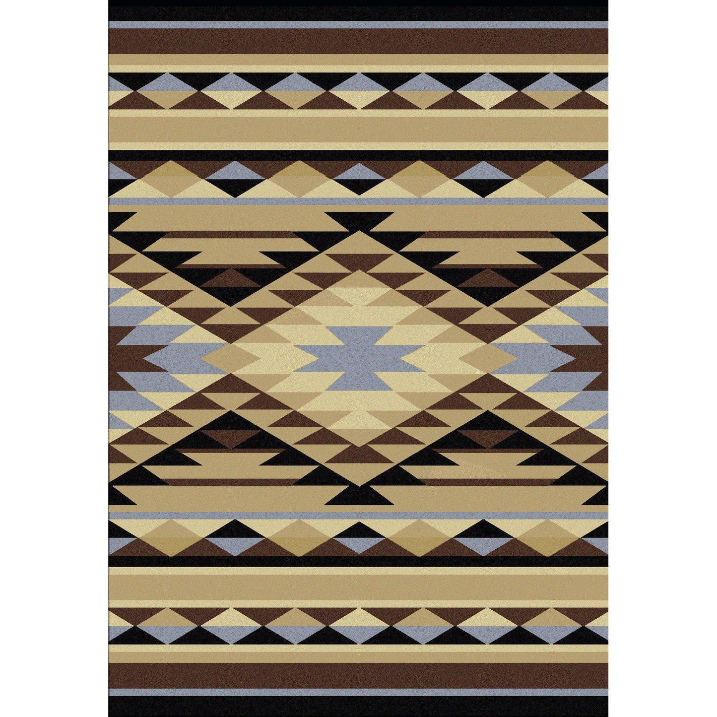 Sand Storm - Blue-CabinRugs Southwestern Rugs Wildlife Rugs Lodge Rugs Aztec RugsSouthwest Rugs