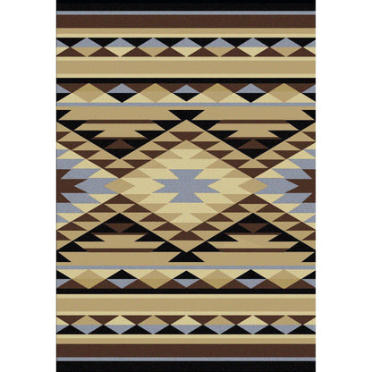 Sand Storm - Blue-CabinRugs Southwestern Rugs Wildlife Rugs Lodge Rugs Aztec RugsSouthwest Rugs