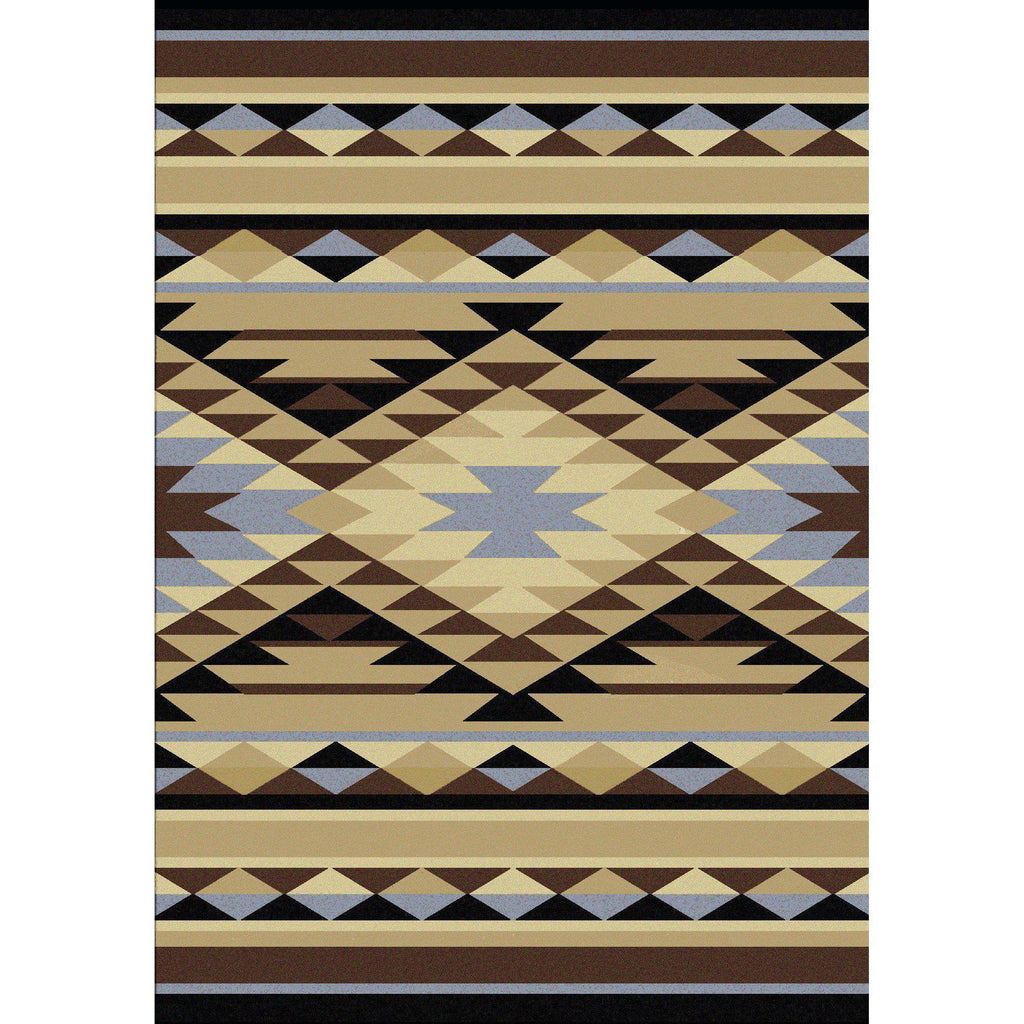 Sand Storm - Blue-CabinRugs Southwestern Rugs Wildlife Rugs Lodge Rugs Aztec RugsSouthwest Rugs