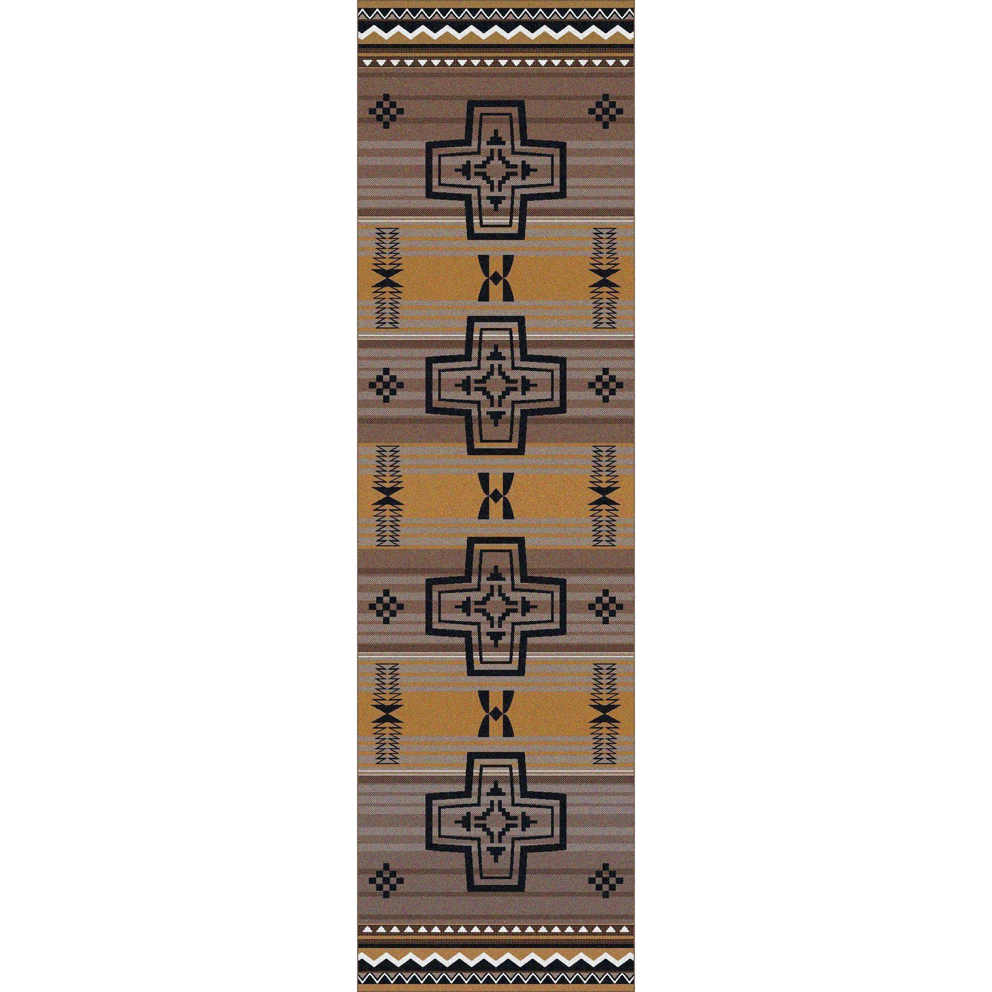 Southwest Abrazos - Old Gold-CabinRugs Southwestern Rugs Wildlife Rugs Lodge Rugs Aztec RugsSouthwest Rugs