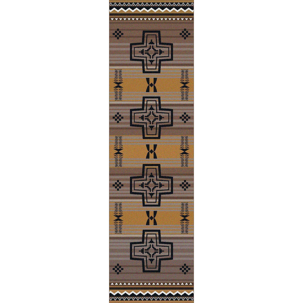 Southwest Abrazos - Old Gold-CabinRugs Southwestern Rugs Wildlife Rugs Lodge Rugs Aztec RugsSouthwest Rugs