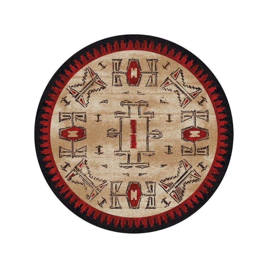 Southwest Ancients OKA - Red-CabinRugs Southwestern Rugs Wildlife Rugs Lodge Rugs Aztec RugsSouthwest Rugs