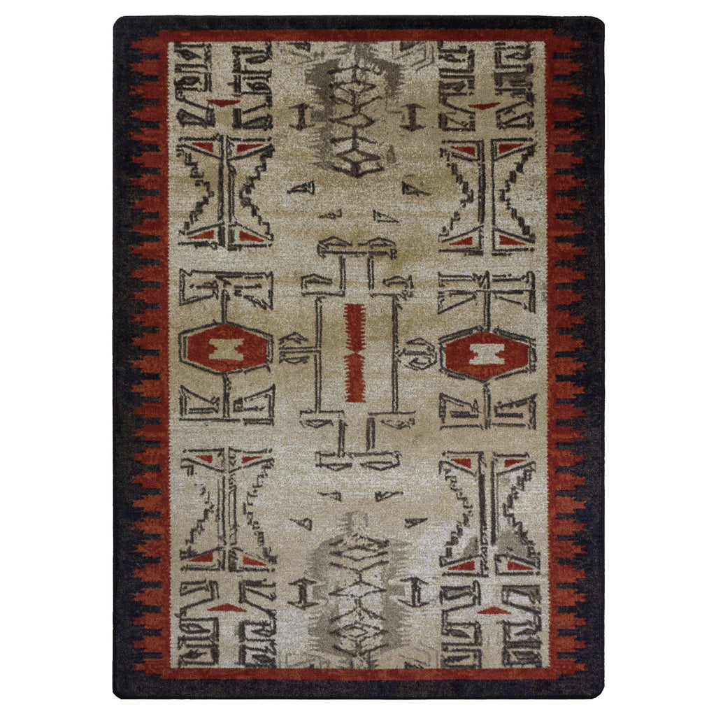 Southwest Ancients OKA - Red-CabinRugs Southwestern Rugs Wildlife Rugs Lodge Rugs Aztec RugsSouthwest Rugs