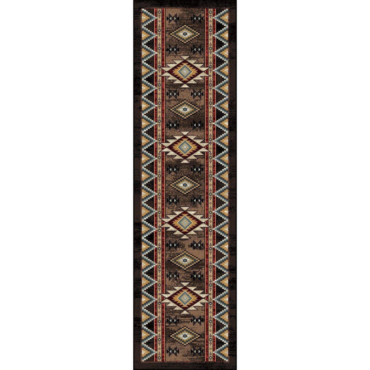 Southwest Archers - Brown-CabinRugs Southwestern Rugs Wildlife Rugs Lodge Rugs Aztec RugsSouthwest Rugs