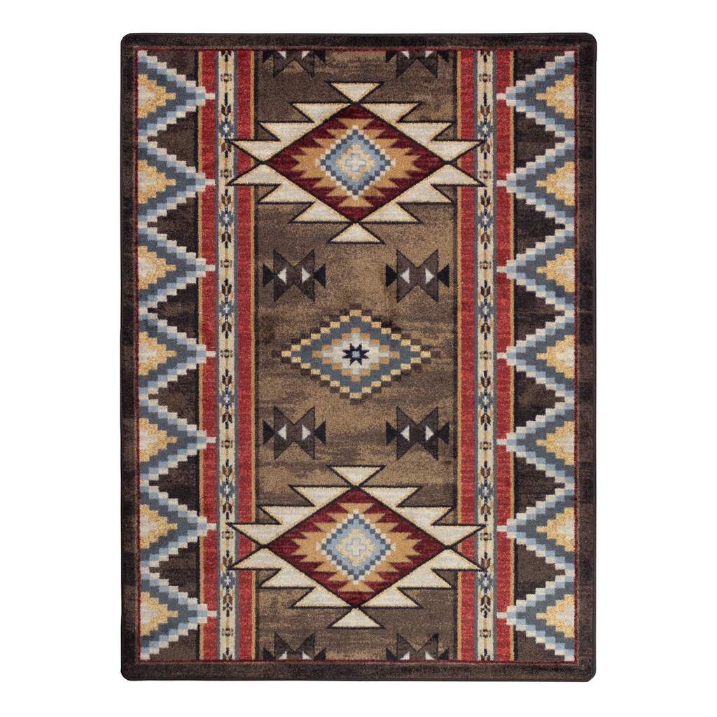 Southwest Archers - Brown-CabinRugs Southwestern Rugs Wildlife Rugs Lodge Rugs Aztec RugsSouthwest Rugs