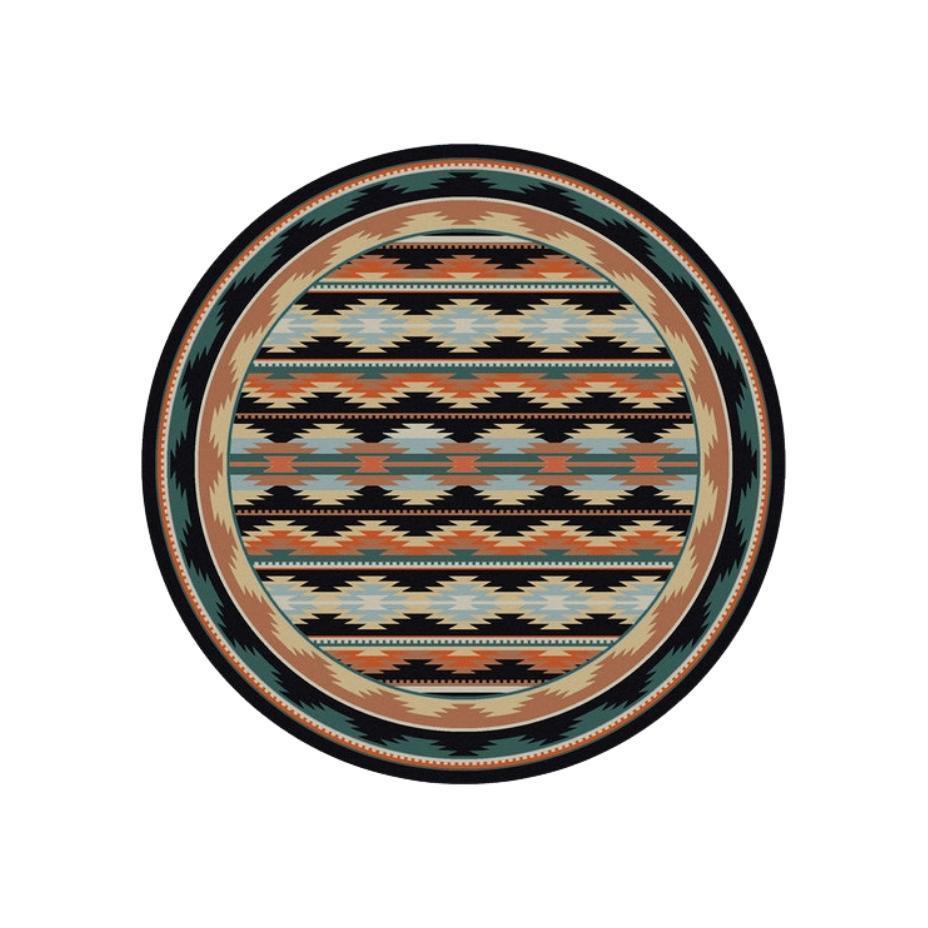 Southwest Medicine - Dark-CabinRugs Southwestern Rugs Wildlife Rugs Lodge Rugs Aztec RugsSouthwest Rugs