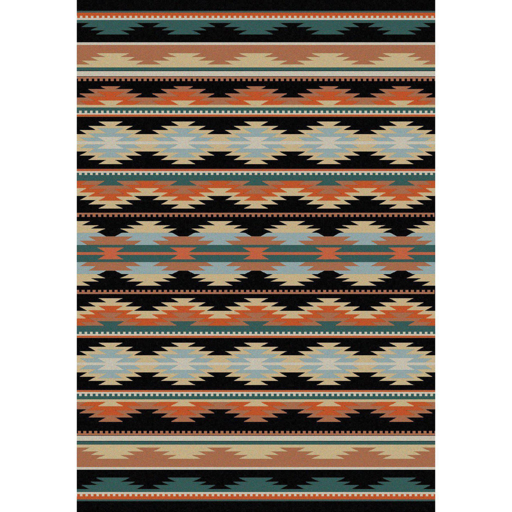 Southwest Medicine - Dark-CabinRugs Southwestern Rugs Wildlife Rugs Lodge Rugs Aztec RugsSouthwest Rugs