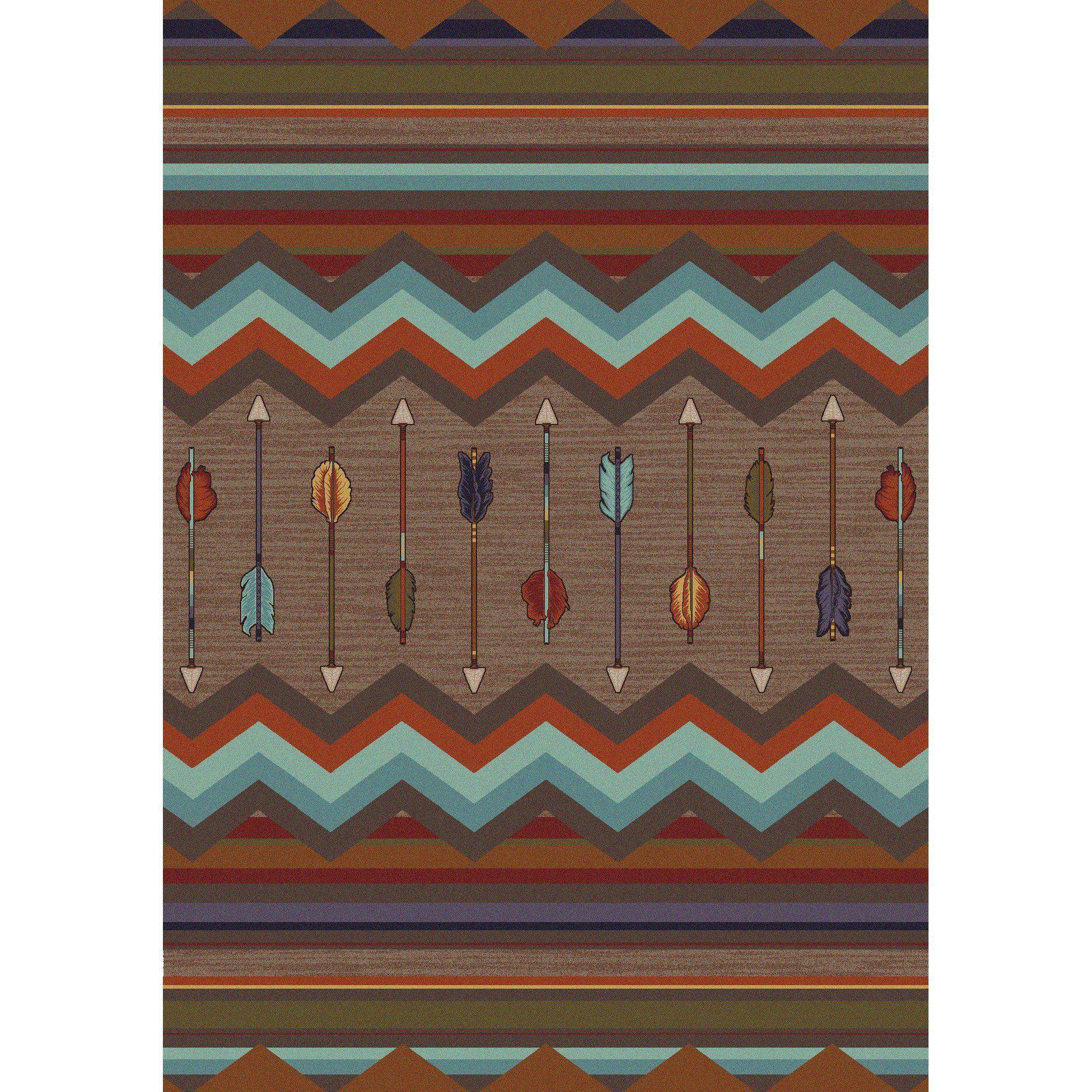 Southwest Rainbow - Rainbow-CabinRugs Southwestern Rugs Wildlife Rugs Lodge Rugs Aztec RugsSouthwest Rugs