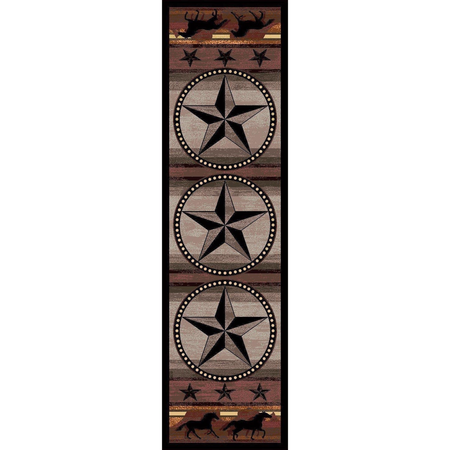 Southwest Stampede - Desert-CabinRugs Southwestern Rugs Wildlife Rugs Lodge Rugs Aztec RugsSouthwest Rugs