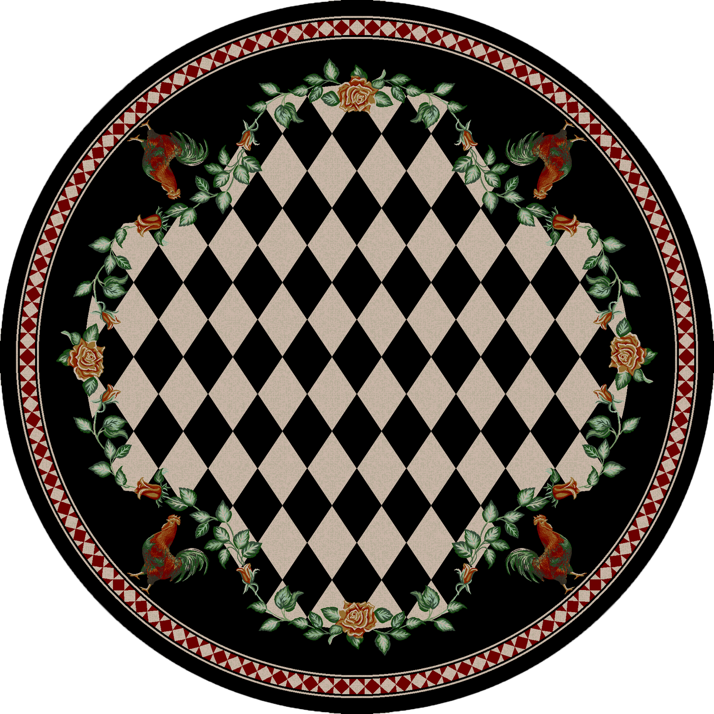 Southwestern Farm - Black-CabinRugs Southwestern Rugs Wildlife Rugs Lodge Rugs Aztec RugsSouthwest Rugs