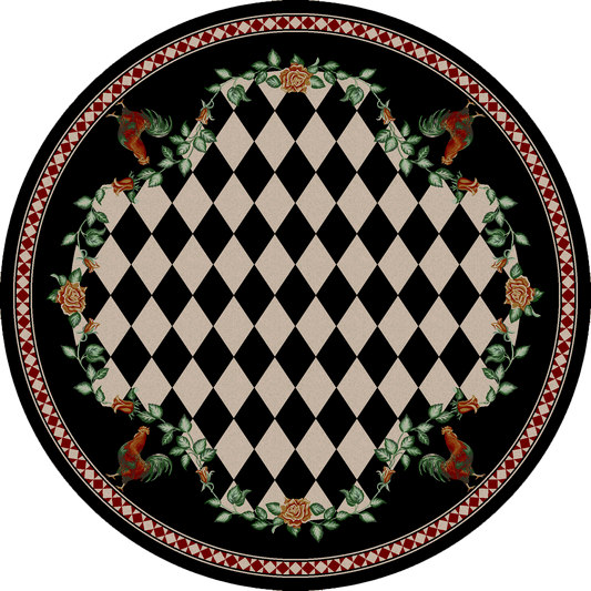 Southwestern Farm - Black-CabinRugs Southwestern Rugs Wildlife Rugs Lodge Rugs Aztec RugsSouthwest Rugs