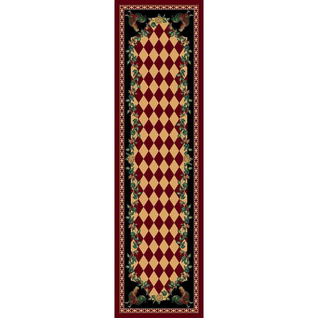 Southwestern Farm - Red-CabinRugs Southwestern Rugs Wildlife Rugs Lodge Rugs Aztec RugsSouthwest Rugs