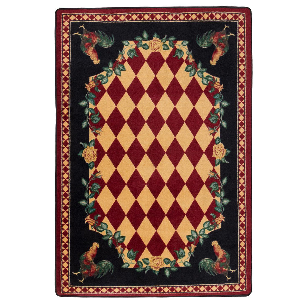 Southwestern Farm - Red-CabinRugs Southwestern Rugs Wildlife Rugs Lodge Rugs Aztec RugsSouthwest Rugs