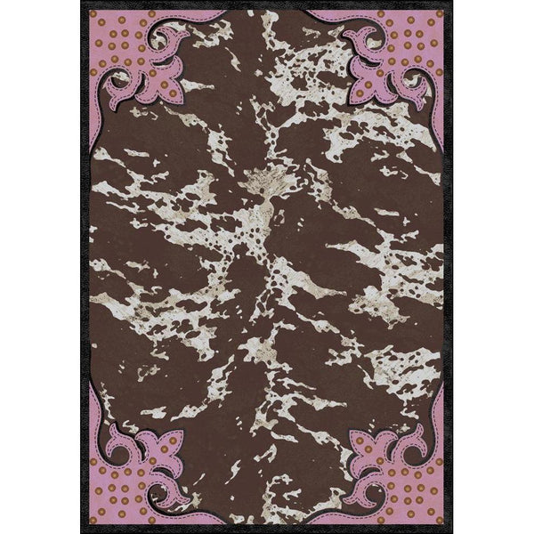 Southwestern Ranch - Brown Pink-CabinRugs Southwestern Rugs Wildlife Rugs Lodge Rugs Aztec RugsSouthwest Rugs