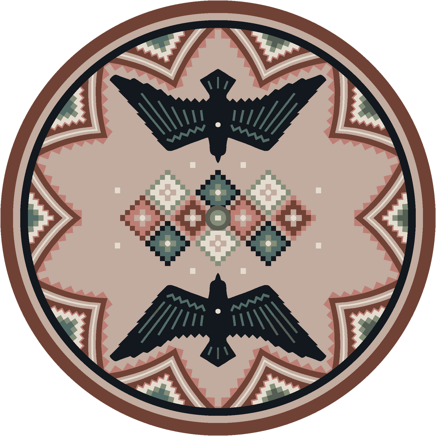 Spirit Dance - Multi-CabinRugs Southwestern Rugs Wildlife Rugs Lodge Rugs Aztec RugsSouthwest Rugs