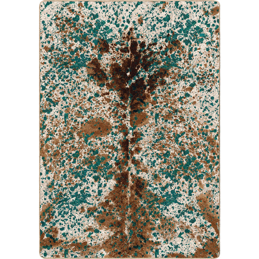 Splatter Cowhide | Green Turquoise