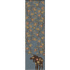 Springtime Moose - Blue-CabinRugs Southwestern Rugs Wildlife Rugs Lodge Rugs Aztec RugsSouthwest Rugs